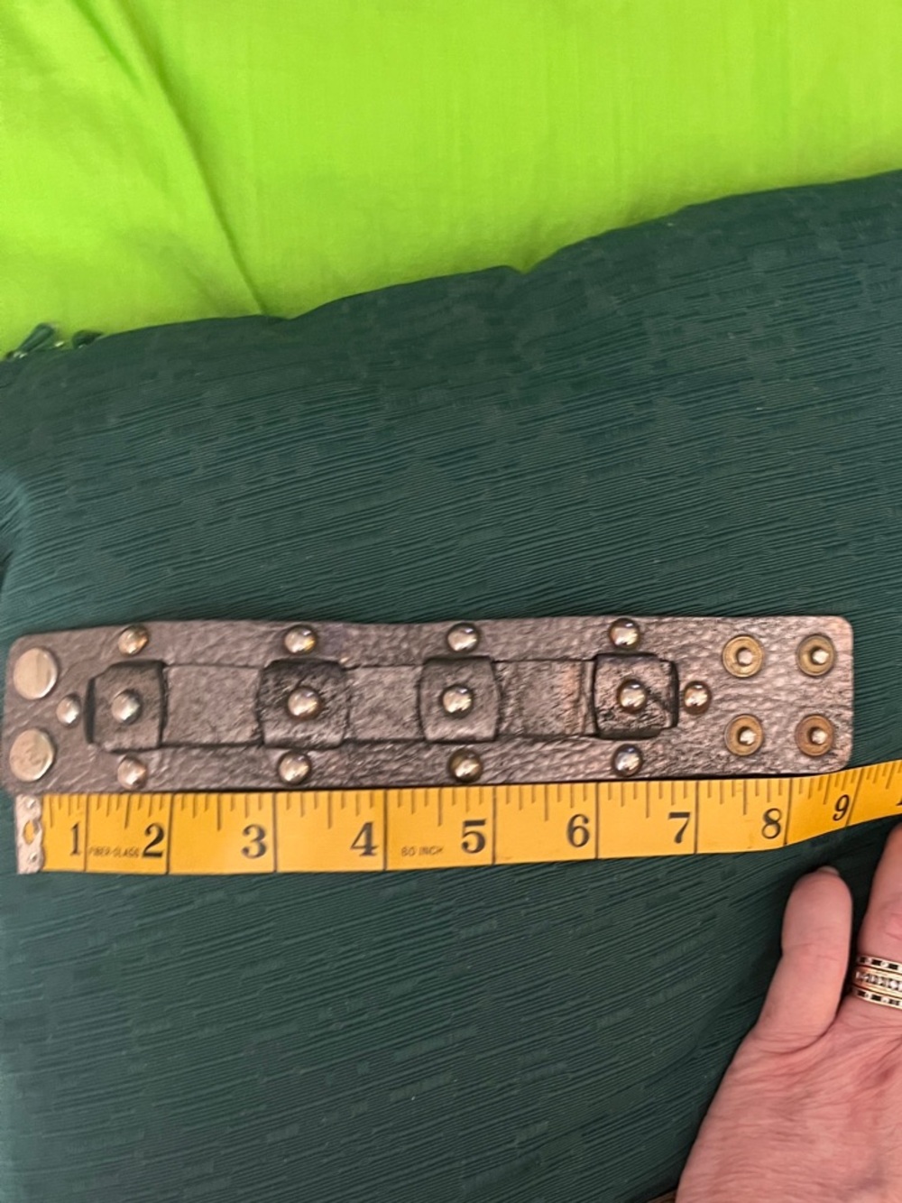 Set of 3 Studded Leather Cuff Bracelets - Gold, Gunmetal, Silver - Picture 8 of 11